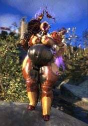 3d bbw big_breasts breasts cleavage female huge_breasts nova_(warframe) overweight qzk_forte tagme thick_thighs warframe wide_hips