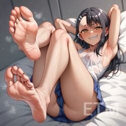 6_toes ai_generated armpits foot_fetish footjob hayase_nagatoro please_don't_bully_me,_nagatoro