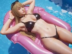 bikini blonde_hair blue_eyes emilie_de_rochefort pool tagme tekken tekken_8 video