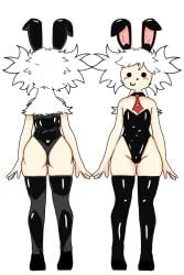 1boy ass_focus bunny_ears bunnysuit femboy joedalri roew:character uwu white_hair youtuber