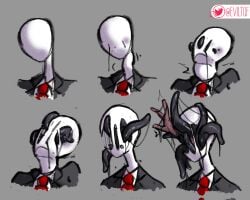 creepypasta eviltqf horror horror_(theme) male male_pred oral oral_vore sequence slenderman tentacle unwilling_prey vore