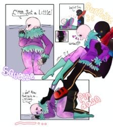 comic gay_domination sex_from_behind simple_background text underlust underlust_sans undertale undertale_(series) undertale_au undertale_sans underverse white_background yaoi