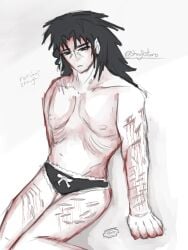 anorexia cuntboy intersex jojo's_bizarre_adventure jotaro_kujo self_harm skinny