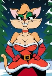 ai_generated catgirl christmas fantomcat female female_only furry tabitha_wildcat xmas