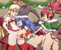 1girls 2futas ass blonde_hair blue_hair boobjob clothes disgaea doggy_style etna flonne futa_on_female grabbing_breasts laharl-chan large_breasts large_penis loquillo66 paizuri penis pubic_hair pussy pussy_juice red_eyes red_hair sex sex_from_behind spreading_legs standing_sex threesome vaginal_penetration