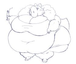 1girls arakasa ass bbw belly belly_overhang big_belly big_lips birdo breasts cleavage drink fat female female_focus female_only hips large_ass large_breasts lips mario_(series) nintendo overweight overweight_female sketch skirt stomach thick_thighs thighs weight_gain wide_hips