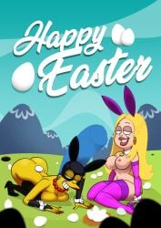 2girls american_dad easter francine_smith fucktoontv looking_at_viewer marge_simpson milf seductive seductive_look simpsons the_simpsons