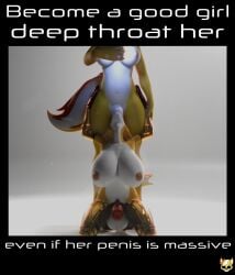 3d 3d_(artwork) anthro balls big_balls big_breasts big_penis_in_chastity blender_cycles breasts canid canine canis chastity_cage chastity_device deep_throat dickgirl digital_media_(artwork) dominant dominant_gynomorph dominant_intersex duo feral futa_on_futa futanari genitals good_girl gynomorph haolde haolde_(character) hi_res huge_balls huge_breasts intersex intersex/intersex mammal mechanical_arm mechanical_leg neck_bulge oral oral_penetration penetration permanent_chastity_device propaganda_poster selfcest square_crossover submissive submissive_gynomorph submissive_intersex wolf