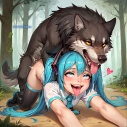 ahe_gao ai_generated beastiality bestiality cum doggy_style feral feral_penetrating_human hatsune_miku syngornai wolf zoophilia