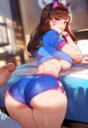 ai_generated ass_focus big_ass big_breasts d.va d.va_(overwatch_2) ignisai overwatch tagme