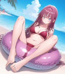 1girls ai_generated beach happy star_girls stars_around_head stars_in_eyes stars_in_hair