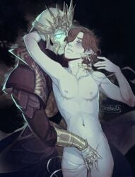 2boys dmbakura dragon_age dragon_age_the_veilguard emmrich_volkarin fingering fingering_partner ftm_crossgender gay lich no_visible_genitalia rook_(dragon_age) transman undead yaoi