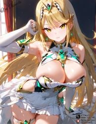 ai_generated blonde_female blonde_hair female female_only hikari_(xenoblade_2) huge_ass huge_breasts large_breasts mythra_(xenoblade) self_upload tagme xenoblade_(series) xenoblade_chronicles_2