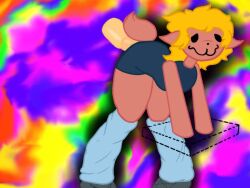 2d 2d_animation animated backshots big_penis big_thighs blonde_hair clothed clothing commission deer deer_ears deer_girl deer_tail from_behind fur furry furry_female furry_tail gerbillo_aea hooves jeans shoes shorter_than_10_seconds simple_background tagme video wagging_tail
