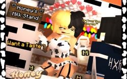 3d black_and_blonde_hair female honey_(theactualhoney) mine-imator minecraft theactualhoney