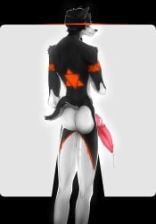 2025 anatomically_correct anatomically_correct_genitalia anatomically_correct_penis animal_genitalia animal_penis anthro ass bodily_fluids butt_focus canid canine canine_genitalia canine_penis canis digital_drawing_(artwork) digital_media_(artwork) domestic_dog erection genital_fluids genitals glowing glowing_eyes glowing_markings hair hi_res humanoid knot knotted_penis kutisha looking_at_viewer male mammal markings nude nutking penis precum presenting rear_view shaded simple_background solo tail white_background