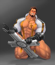 bara boner cum dungeon_and_fighter dungeon_fighter_online erection kuromine_hiraya male male_only male_priest_(dungeon_and_fighter) muscles priest priest_(dungeon_and_fighter) solo tagme yuatari