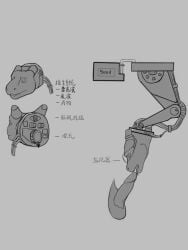 3:4 ambiguous_gender decapitation dragon feral hi_res life_support monochrome mythological_creature mythological_scalie mythology scalie severed_body_part severed_head solo