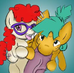 equine erection eyewear fellatio friendship_is_magic furry furry_only gay glasses horse horsecock male muhart my_little_pony oral oral_sex penis pony poprocks sex snails_(mlp) twist_(mlp) young