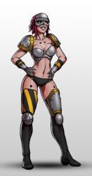 adeptus_astartes black_carapace chaos_(warhammer) chaos_space_marine female female_only female_space_marine imperium_of_man iron_warriors pinup rule_63 solo space_marine tagme themaestronoob warhammer_(franchise) warhammer_40k