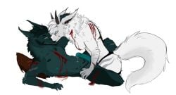 2024 alpha_channel anal anal_sex anthro anthro_on_anthro anthro_penetrated anthro_penetrating anthro_penetrating_anthro big_breasts blood blood_on_chest bodily_fluids breasts canid canine claw_marks dragon duo erection female female_penetrating female_penetrating_male from_front_position fur furred_dragon furred_scalie horn hybrid kitsu_hira lying male male/female male_penetrated mammal missionary_position mythological_creature mythological_scalie mythology nipples nude object_in_ass on_back pegging penetration precum_while_penetrated scalie sex sex_toy sex_toy_in_ass sex_toy_insertion sex_toy_penetration simple_background strapon toying_partner transparent_background wounded