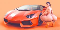 3d 3d_animation alternate_breast_size alternate_version_available ass ass_bigger_than_head ass_focus bimbo bimbo_body black_hair busty car curvaceous curvy_figure female_focus female_only fetish heel_boots heels_only huge_ass long_hair mature_female medium_breasts milf solo