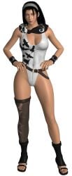 1girls 3d artist_request female female_only full_body kazama_jun leotard milf solo tekken tekken_8 thick_thighs transparent_background