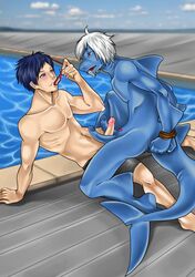 2boys anal ecchipandaa fish gay human male marine shark uncensored