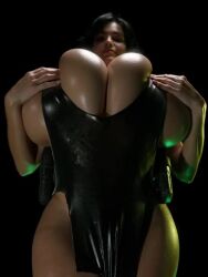 1girls ai_assisted ai_generated ai_video animated big_breasts black_clothes black_hair black_hair_female boob_focus breast_focus breasts breathing breathing_noises clothed clothed_female female female_focus female_only giant_female giant_woman height_difference huge_boobs huge_breasts large_female light-skinned_female light_skin mini_giantess realbeetlebomb size_difference sound tagme tight_clothes tight_clothing video