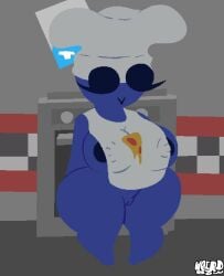 1girls anus apron apron_only areolae ass barefoot blue_body breasts chef_hat completely_nude completely_nude_female female female_only fnf fnf_mod fnf_mods friday_night_funkin friday_night_funkin' friday_night_funkin_mod full_body genderswap genderswap_(mtf) huge_ass kitchen looking_at_viewer looking_back looking_back_at_viewer naked naked_female nipples no_humans nude nude_female open_mouth open_smile ourple_guy_(fnf_mod) oven pussy rule_63 shortstack sideboob smile solo solo_female squatting vloo_girl vloo_guy weirddow