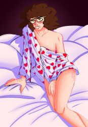 blush blush_lines brown_eyes brown_hair effeminate feminine_male heart pillow pillows soft weird_al weird_al_yankovic