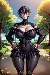 ai_generated arcee arcee_(prime) armor armored_female big_breasts breasts breasts_bigger_than_head cleavage cybertronian female huge_breasts robot_girl roger1011 thick_thighs transformers
