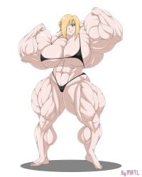 abs biceps big_breasts big_muscles blonde_hair breasts female hair horn huge_muscles hyper_muscles large_breasts large_muscles matl muscles muscular muscular_arms muscular_female muscular_legs muscular_thighs needs_larger_breasts pecs