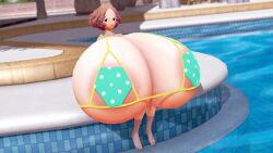 3d 3d_animation animated bikini breast_expansion breasts haru_okumura huge_breasts hyper hyper_breasts jinvin persona persona_5 poolside tagme video