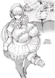 1futa balls bbw big_areolae big_ass big_breasts big_penis bottomless breasts casual_exposure chubby clothed clothing dialogue dickgirl dress effectively_nude english_text exhibitionism frilled_dress futa_only futanari greyscale huge_cock human long_hair maid maid_outfit maid_uniform monochrome mostly_clothed overweight overweight_female overweight_futanari penis pikopiko_saber plump schoolgirl sketch solo standing tall_girl text voluptuous