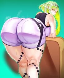 1girls 2024 2d 2d_(artwork) 2d_artwork ass ass_focus ass_up atlus bending bending_down bending_forward bending_over big_ass big_breasts big_butt big_thighs breasts bubble_ass bubble_butt butt butt_crack butt_focus cashumeru clothing color ear ears fat_ass fat_butt female female_only focus focus_on_ass gigantic_ass gigantic_butt glowing_eyes glowing_hair green_hair gynoid huge_ass huge_breasts huge_butt huge_thighs humanoid large_ass large_thighs light-skinned_female long_hair looking_at_viewer looking_back looking_pleasured massive_ass massive_butt pale-skinned_female pale_skin red_eyes ringo_(soul_hackers) robot shin_megami_tensei shiny_ass shiny_breasts shiny_butt shiny_hair shiny_skin smile smiling smiling_at_viewer smug smug_face solo soul_hackers soul_hackers_2 steam steaming steaming_body steamy steamy_ass sweat sweatdrop sweating sweaty_body sweaty_breasts sweaty_butt sweaty_legs thick_ass thick_thighs thighs tight_clothes tight_clothing tight_shorts