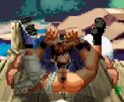 2d 2d_(artwork) anal anal_sex chris_(king_of_fighters) femboy gay_domination king king_of_fighters m.u.g.e.n male male_only missionary_position pixel_art video_game_character video_game_franchise yaoi