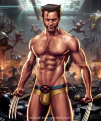 1boy actor big_bulge bulge celebrity claws deadpool_&_wolverine_(2024) flaccid huge_bulge hugh_jackman human human_only in_character james_howlett light-skinned_male light_skin male male_only marvel marvel_cinematic_universe marvel_comics mature mature_male milkypeach232 muscles muscular muscular_male shirtless_male solo solo_male superhero themed_clothes underwear underwear_only wolverine_(x-men) x-men x-men_(movie_series) yaoi