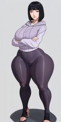 ai_generated borednlonely curvy hyuuga_hinata naruto thick_legs thick_thighs wide_hips