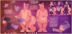 absurd_res animal_genitalia animal_penis anthro apron arsun_(lewderdaydreams) asinus ass azir_(lewderdaydreams) balls bandage belt big_balls big_butt big_penis big_tail black_sclera bodily_fluids bottomwear claws cleavage_cutout clothing collar cross cutout donkey dragon duo eastern_dragon equid equine equine_genitalia equine_penis flared_penis fluffy food footwear foreskin front_view fruit fur fuzzy genitals goo_transformation graffiti hair hair_over_eye hair_over_eyes hi_res hood huge_cock jewelry legwear leotard lewderdaydreams looking_at_viewer lore male mammal markings mask model_sheet moon muscular mythological_creature mythological_scalie mythology necklace nude one_eye_obstructed orange_body orange_fur palette pawpads penis pink_body pink_fur plant prick_ears purple_body purple_eyes purple_fur purple_hair purple_pawpads raised_arm rear_view red_body red_fur red_hair scalie short_hair shorts simple_background smile snout socks solo_focus sparkles star stitch_(sewing) striped_markings stripes sweat sweatdrop symbiote tail teeth text thigh_highs torn_clothing transformation