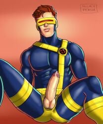 1boy big_penis boner cyclops_(x-men) erect_penis erection hard_on huge_cock human human_only light-skinned_male light_skin male male_only marvel milkypeach232 muscular muscular_male penis penis_out scott_summers solo superhero uncensored veiny_penis x-men x-men_97 yaoi