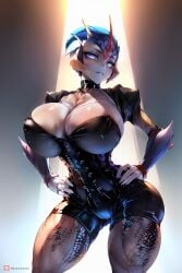 ai_generated arcee arcee_(prime) armor armored_female big_breasts breasts breasts_bigger_than_head cybertronian female huge_breasts robot_girl roger1011 thick_thighs transformers transformers_prime