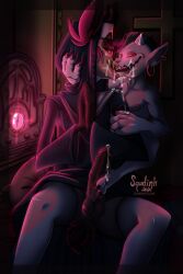 alastor_(hazbin_hotel) demon gay hazbin_hotel male male/male nun sqwdink