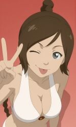 1girls ai_generated avatar_the_last_airbender big_breasts bonnieaiart breasts solo solo_female swimsuit tagme ty_lee