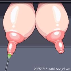 1girls ambleve_river animated areolae blonde_hair breast_focus breast_milk_squirt breast_milk_squirting breast_milking breast_milking_machine breast_stimulation breasts breasts_out breasts_out_of_clothes elly_(touhou) erect_nipples female gif gigantic_breasts hand_on_breast hand_on_nipple huge_breasts inverted_nipples lactation large_areolae large_breasts long_nipples nipple_erection nipple_penetration nipple_stimulation nipples out_of_frame puffy_nipples solo_focus touhou touhou_(pc-98)