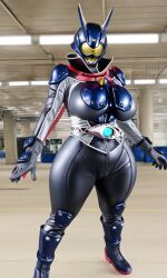 ai_generated ass big_ass big_breasts big_butt big_thighs breasts curvy curvy_figure female helmet kamen_rider kamen_rider_eins kamen_rider_girls_remix_(series) large_ass large_breasts superheroine thick_thighs thighs tokusatsu voluptuous