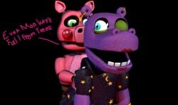 3d c4d cinema4d five_nights_at_freddy's five_nights_at_freddy's:_help_wanted freddy_fazbear's_pizzeria_simulator hip_grab humping moaning_in_pleasure ms._hippo mystic_hippo one_eye_closed pigpatch_(fnaf) sex smile straight tagme