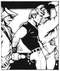 cumshot gay handjob tom_of_finland