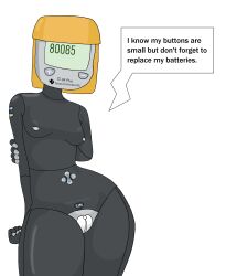 1girls 80085 alternate_version_available breasts calculator english_text female female_only personification pubic_tattoo pussy robot robot_girl screen_face slurmberry small_breasts solo tagme tattoo text thick_thighs ti-84_plus