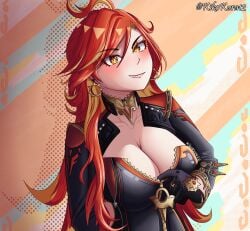 anime ass breasts genshinimpact kikokura12 mavuika mavuika_(genshin_impact)